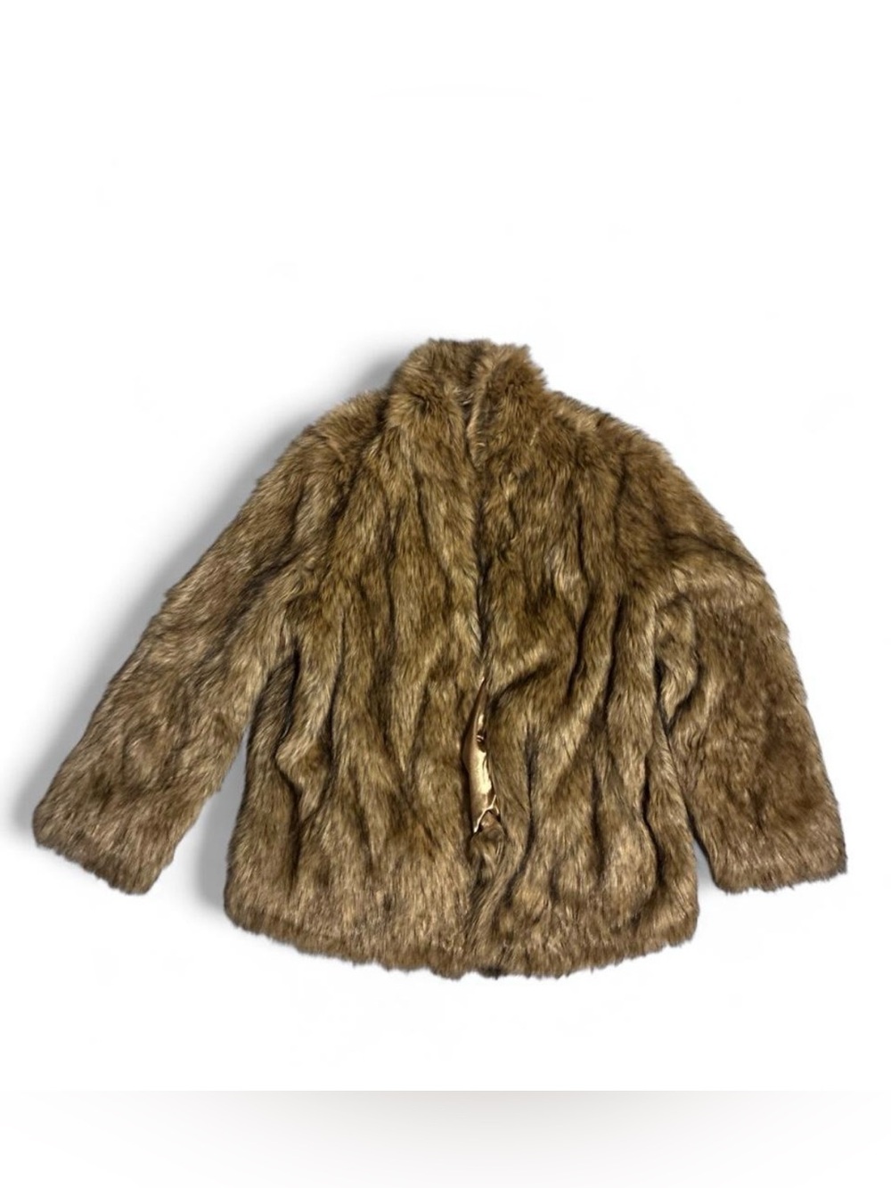 ASOS Faux Fur Jacket in Brown - size 16